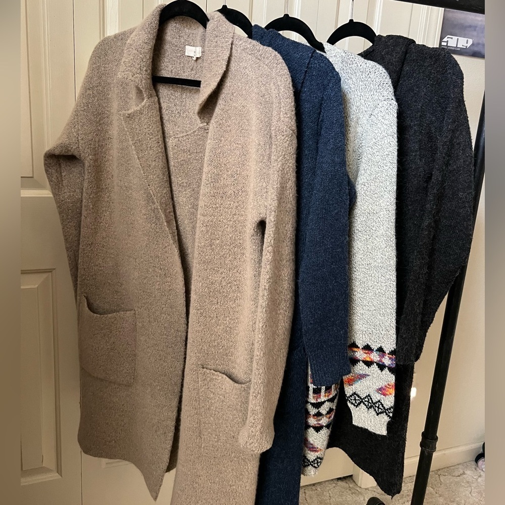 Bundle Mid-Length Cardigans - Sweater, Mid Length, Small Medium, Warm Lot